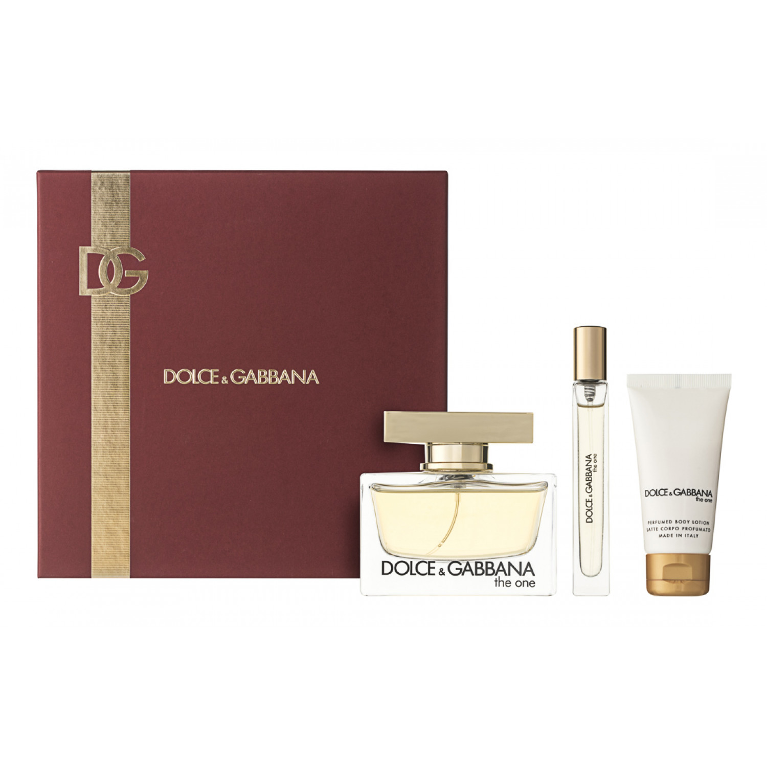 Dolce & Gabbana Damen Rosa The One Eau De Parfum Set 75 Ml + 10 Ml + 50 Ml Körperlotion